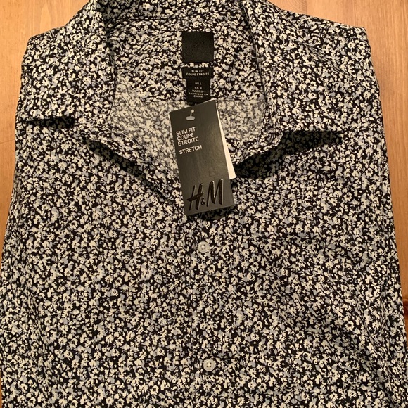 H&M Men’s Slim Fit Dress Shirt, Size L - Picture 1 of 3